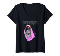 Damen Bezaubernde GINi Jeannie Gin und Tonic witzig Sprüche T-Shirt mit V-Ausschnitt von Boom Manufaktur