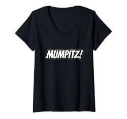Damen Mumpitz Unsinn Blödsinn Quatsch deutsche Wörter lustige T-Shirt mit V-Ausschnitt von Boom Manufaktur