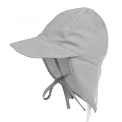 Boomly Baby Sonnenhut mit Nackenschutz Schirmmütze Anti-UV Hut Mütze Atmungsaktiv Strandhut Sommer Outdoor UV Schutz Hut (44-48) von Boomly