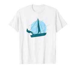 Segelboot Silhouette Boot Segeln T-Shirt von Boot Segeln Segelboot