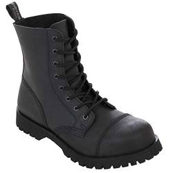 Boots & Braces 8-Loch Schnür-Stiefel Basic mit Stahlkappe (40) von Boots & Braces