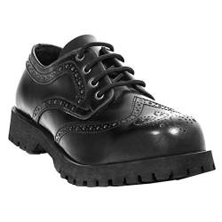 Boots & Braces Schuhe 4-Loch Budapester Schwarz, Schwarz, 38 EU von Boots & Braces