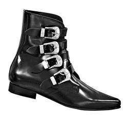 Boots & Braces - Winkelpiker 4 Schnallen schwarz Größe 37 (UK3) von Boots & Braces