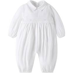 Booulfi Baby Kleidung Jungen 12-18 Monate Strampler Neugeborene Body Langarm Overall Winter Baby Erstausstattung Gastgeschenk Taufe Taufanzug Junge von Booulfi