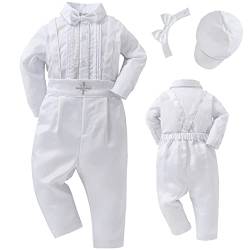 Booulfi Baby Kleidung Jungen 9-12 Monate Baumwollstoff Baby Anzug Junge Hochzeit Taufanzug Taufkleid Junge Weihnachtsoutfit Trachtenhemd von Booulfi