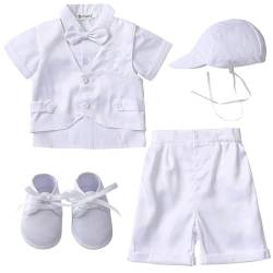 Booulfi Taufe Outfits für Jungen Baby Junge Taufe Outfit Sommer Kurzarm Gentleman Kleid Outfit Kleidung, 12-18M von Booulfi