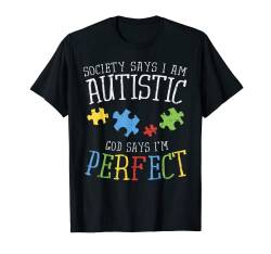Autism Awareness Shirt Puzzle Ribbon Autistic Society Says T-Shirt von BoredKoalas Autism Awareness Shirts Autistic Gifts