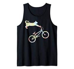 Biker Cat Bmx Bike Funny Animal Biking Cycling Bicycle Gift Tank Top von BoredKoalas BMX Bike Clothes Racing Motocross Gift