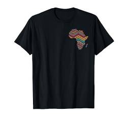 Africa Flag Pocket Kente Cloth Black African American Gift T-Shirt von BoredKoalas Black History Clothes African Gifts