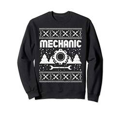 Mechanic Wrench Ugly Christmas Sweater Funny Xmas Men Gift Sweatshirt von BoredKoalas Christmas Clothes Holiday Xmas Gifts