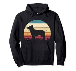 Heeler Sunset Retro Animal Pet Australian Cattle Dog Gift Pullover Hoodie von BoredKoalas Heeler Clothes Australian Cattle Dog