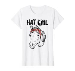 Hay Girl Horse Bandana Animal Country Farm Girls Women Gift T-Shirt von BoredKoalas Horse Clothes Riding Equestrian Gifts