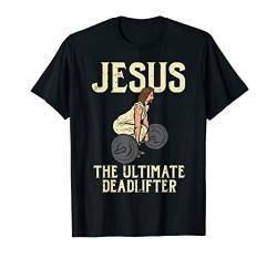 Jesus Deadlift Workout Gym Fitness Funny God Christian Gift T-Shirt von BoredKoalas Jesus Clothes Religious Christian Gift