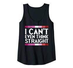 Damen Cant Even Think Straight Lesbian Pride Butch Flag LGBT Gift Tank Top von BoredKoalas LGBT Clothes Lesbian Gay Pride Gift