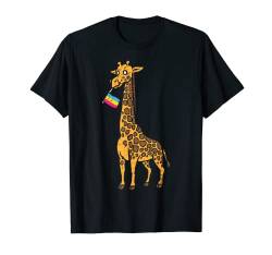 Giraffe Pansexual Flag Cute Pan Pride LGBT Animal Lover Gift T-Shirt von BoredKoalas LGBT Clothes Pansexual Pride Gift