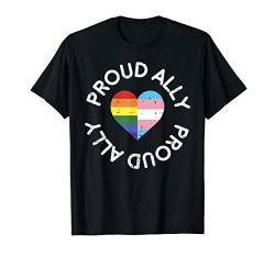 Proud Ally LGBT Cute Gay Transgender Flag Color Support Gift T-Shirt von BoredKoalas LGBT T-Shirts Gay Pride Support Gift
