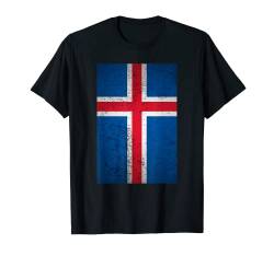 Grunge Iceland Flag Vintage Atlantic Nordic Icelander Gift T-Shirt von BoredKoalas Nationalities