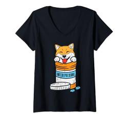 Antidepressant Shiba Inu Akita Japanese Dog Doge Meme Gift T-Shirt mit V-Ausschnitt von BoredKoalas Shiba Inu Clothes Dog Lover Gifts
