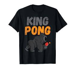 King Pong Funny Gorilla Table Tennis King Champion Gift T-Shirt von BoredKoalas Table Tennis Clothes Ping Pong Gifts