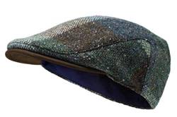 Borges & Scott Die Sloan Strand - Flat Cap aus Irish Tweed und Nubukleder - L von Borges & Scott