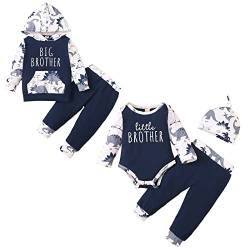 Borlai Baby Jungen Bruder Matching Outfit Big Little Long Sleeve Dinosaurier Top Pants Kleidung Set von Borlai