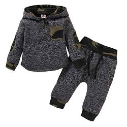 Borlai Baby Jungen Kleidung Set Camouflage Hoodie Sweatshirt Top + Hose mit Tasche Outfit Set von Borlai