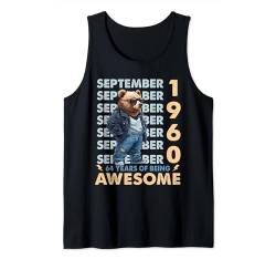 Legend Since September 1960 64th Birthday Bear 64 Years Old Tank Top von Born 1960 64th Birthday Decorations 64 Years Old