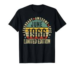 Legend Since June 1966 58th Birthday Gifts 58 Years Old T-Shirt von Born 1966 58th Birthday Decorations 58 Years Old