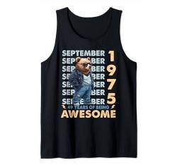 Legend Since September 1975 49th Birthday Bear 49 Years Old Tank Top von Born 1975 49th Birthday Decorations 49 Years Old