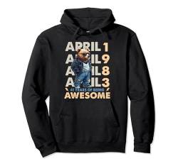 Legend Since April 1983 41st Birthday Dad Bear 41 Years Old Pullover Hoodie von Born 1983 41st Birthday Decorations 41 Years Old