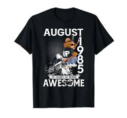 Legend Since August 1985 39th Birthday Bear Dad 39 Years Old T-Shirt von Born 1985 39th Birthday Decorations 39 Years Old