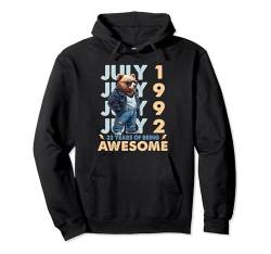 Legend Since July 1992 32nd Birthday Dad Bear 32 Years Old Pullover Hoodie von Born 1992 32nd Birthday Decorations 32 Years Old