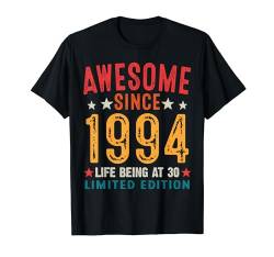 30 Year Old Gifts Vintage 1994 Limited Edition 30th Birthday T-Shirt von Born 1994 30th Birthday Decorations 30 Years Old