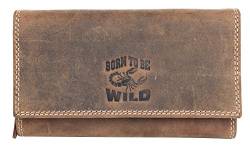 Damen Qualitäts Naturleder Brieftasche Born to be wild mit einem Skorpion von Born to be wild