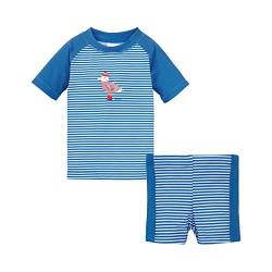 Bornino Baby Badeshirt blau und Badeshorts/UV-Schutzkleidung / 2-teiliges Set Badebekleidung - Größe 74 von Bornino