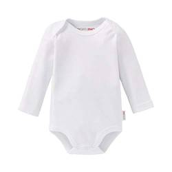 Bornino Basics Body langarm weiß - für Babys - Schlupfkragen & Druckknöpfen im Schrittbereich - reine Baumwolle - Größe 62 von Bornino