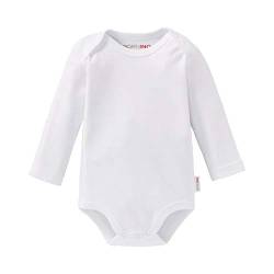 Bornino Basics Body langarm weiß - für Babys - Schlupfkragen & Druckknöpfen im Schrittbereich - reine Baumwolle - Größe 74 von Bornino