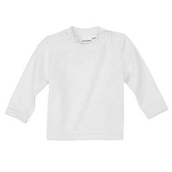 Bornino Basics Nicki-Shirt Langarm weiß/Pullover/Sweatshirt/Oberteil für Jungen-Mädchen von Bornino