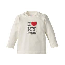 Bornino Basics Shirt Langarm Love Mommy - Baby-Longsleeve aus Reiner Baumwolle mit Druckknöpfen an den Schultern & Rundhalsausschnitt - Größe 74 von Bornino