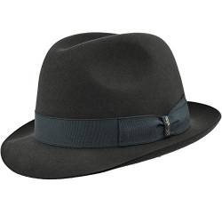 Borsalino Marengo Trilby Hut, Rand 4,5 cm mit Innenfutter, Made in Italy, Herbst Winte von Borsalino