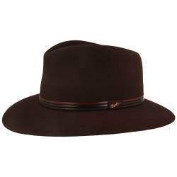 Borsalino Outdoor Traveller Filzhut Country mit dreifarbiger Lederband-Garnitur von Borsalino