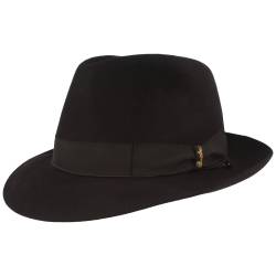 Borsalino edler Fedora Haarfilzhut mit mittelbreiter Krempe von Borsalino