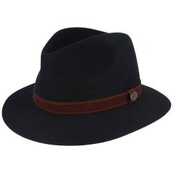 Borsalino feiner Hasenhaarhut Rustico Traveller mit Lederband von Borsalino