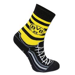 Borussia Dortmund BVB-Frottee Socken Fußballschuh 2er, Gr. 19-22 von Borussia Dortmund