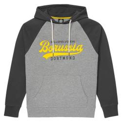 Borussia Dortmund Herren BVB Explorer Hoodie Grey Kapuzenpullover, anthrazit, XL von Borussia Dortmund