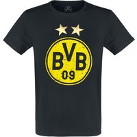 Borussia Dortmund T-Shirt - Logo - 4XL - für Männer - Größe 4XL - schwarz von Borussia Dortmund
