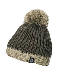 Borussia Mönchengladbach Strick Beanie mit Bommel grün/oliv One Size von Borussia Mönchengladbach