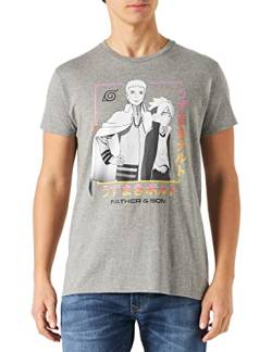 Boruto Herren Meborutts007 T-Shirt, Grau meliert, XXL von Boruto