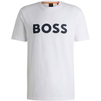 BOSS ORANGE T-Shirt Thinking 1 10246016 01 mit großem BOSS Druck auf der Brust von Boss Orange