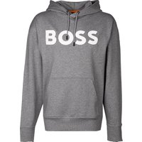 BOSS Orange Herren Hoodie grau Baumwolle Logo und Motiv von Boss Orange